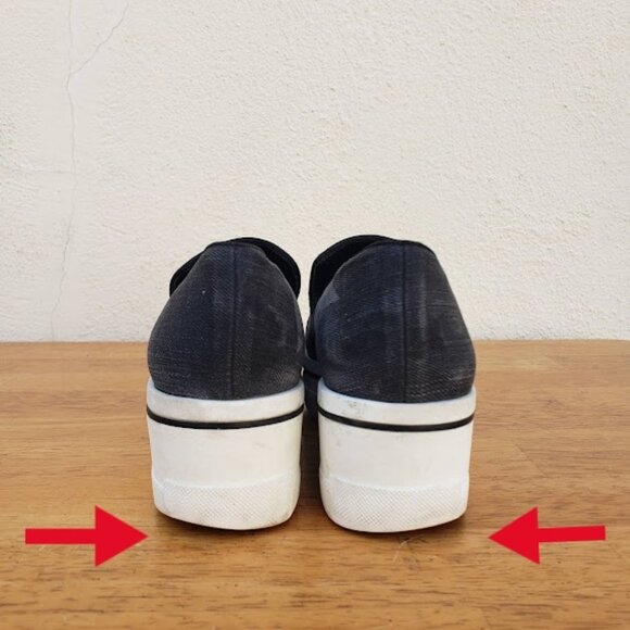 Stella McCartney Dark Grey Star Binx Canvas Platform Slip-on Sneakers - Picture 12 of 12